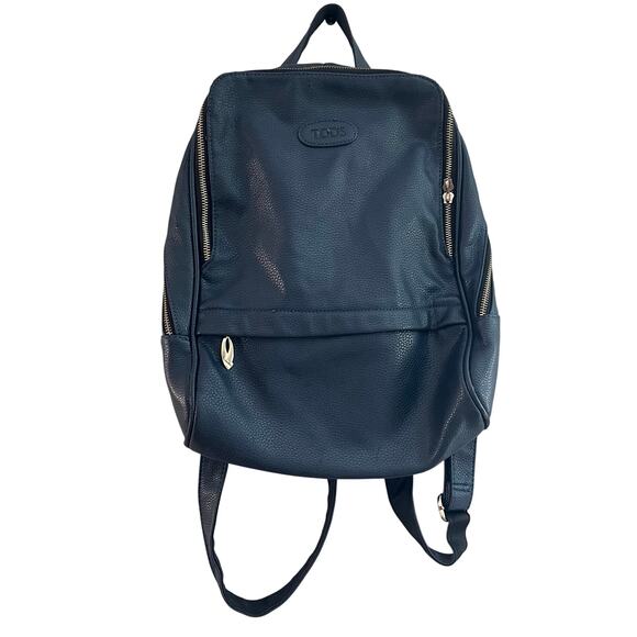 Tod’s Navy Textured Leather Backpack - Picture 1 of 10